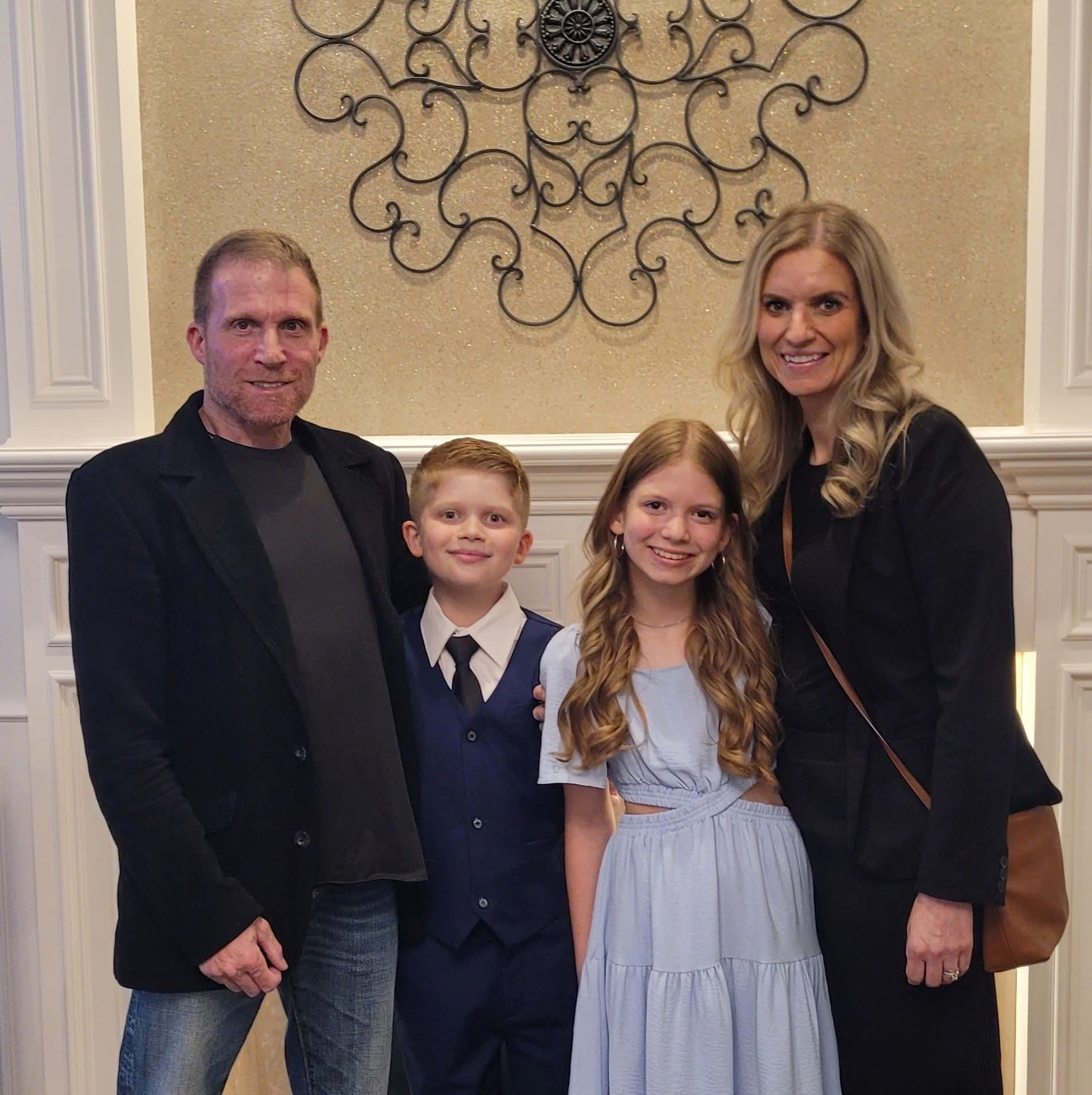 John Brugnone with his family