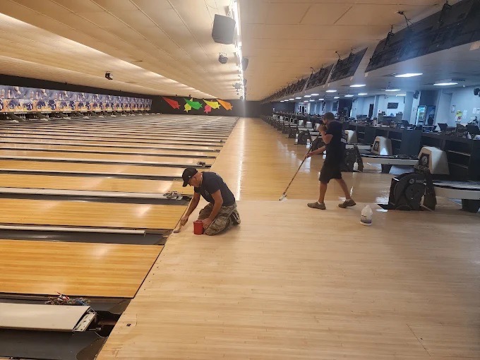 Commercial wood flooring project